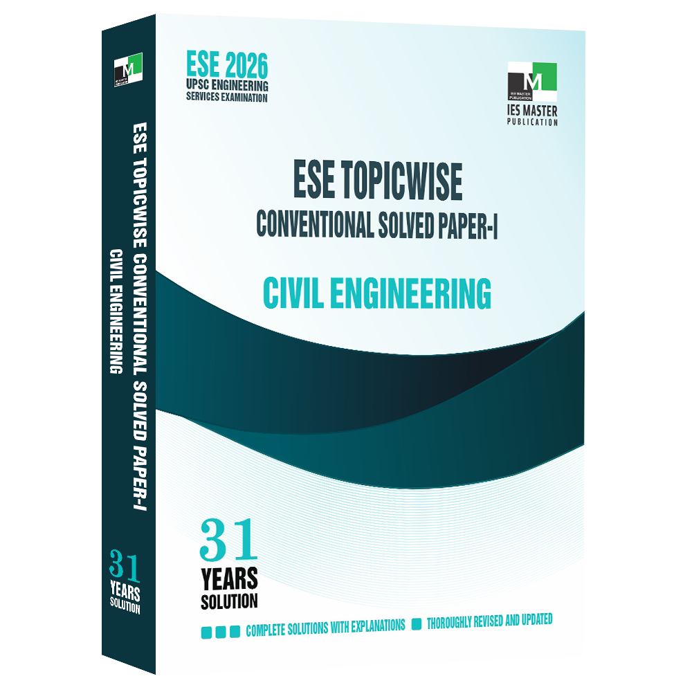 ESE 2027 - Civil Engineering ESE Topicwise Objective Solved Paper I Paper II, IES Master