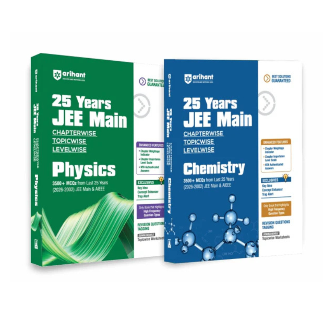 Combo of 25 Years JEE Main | Physics & Chemistry| Chapterwise Topicwise Levelwise 3500+ MCQs (2026–2002) for JEE Main & AIEEE | English Medium