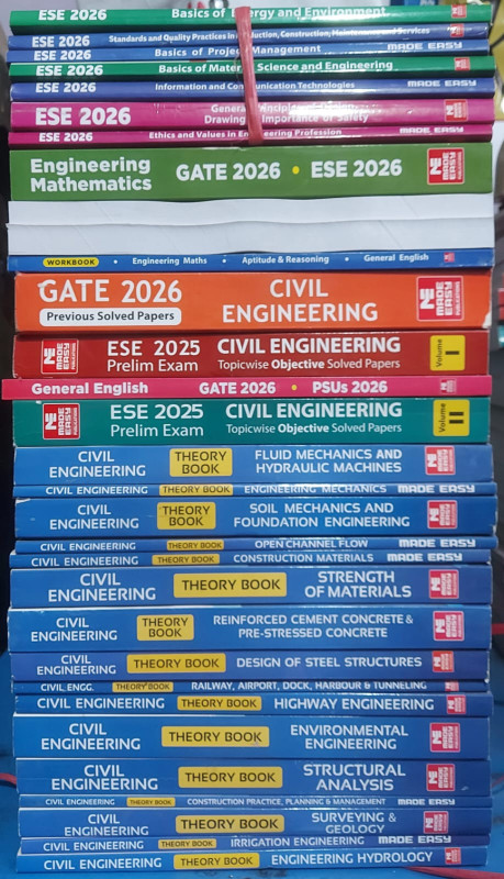 Civil Engineering Classroom Study Package Original Books 2026 for ESE GATE PSUs Set of 31 Books Made Easy