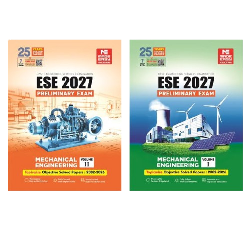 ESE 2027: Preliminary Exam: Mechanical Engineering Objective Solved Paper Vol-1 Vol -2 Made Easy