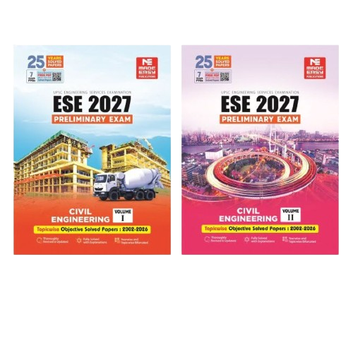 ESE 2027: Preliminary Exam: Civil Engineering Objective Solved Paper  Vol-1 Vol -2 Made Easy