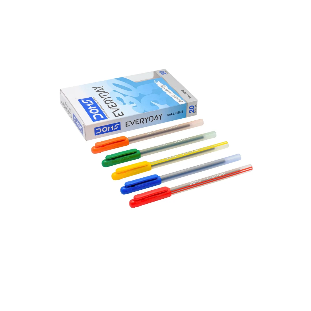 DOMS Everyday Ballpoint Pens Colours. Blue, Black, Red Pack of 60 Pens