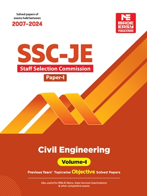 SSC-JE: Civil Engineering 2025- Previous Year Objective Solved Paper-1 Volume-1 Volume-2