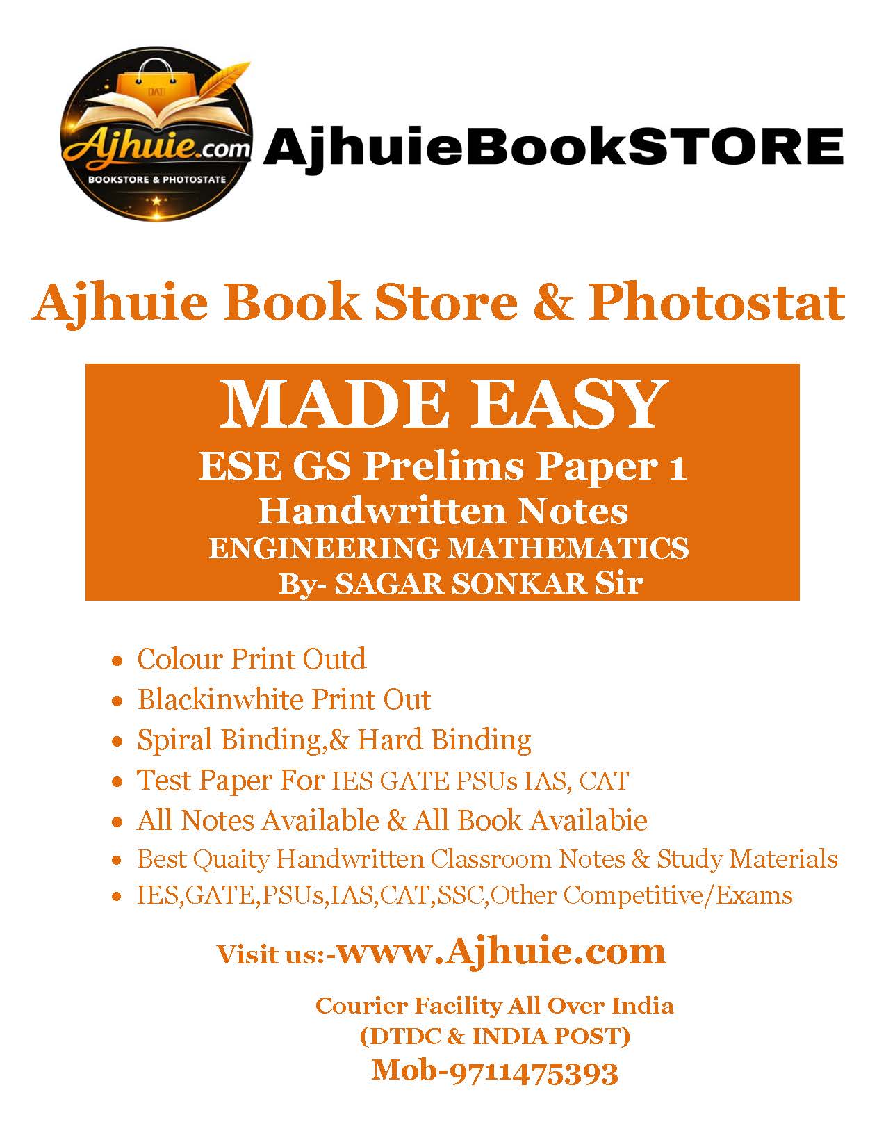 ENGINEERING MATHEMATICSESE GATE PSUs NOTES