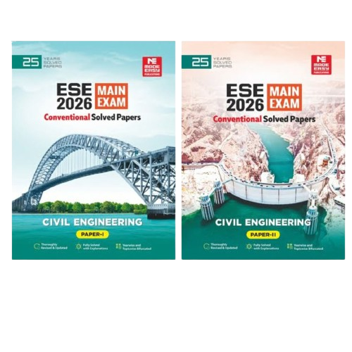 ESE 2026 Mains Examination Civil Engineering Conventional Paper-1 Paper-2 Made Easy