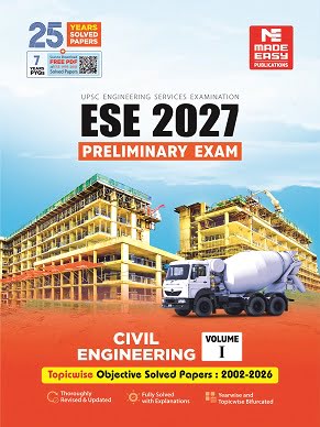 ESE 2027: Preliminary Exam: Civil Engineering Objective Solved Paper  Vol-1 Vol -2 Made Easy