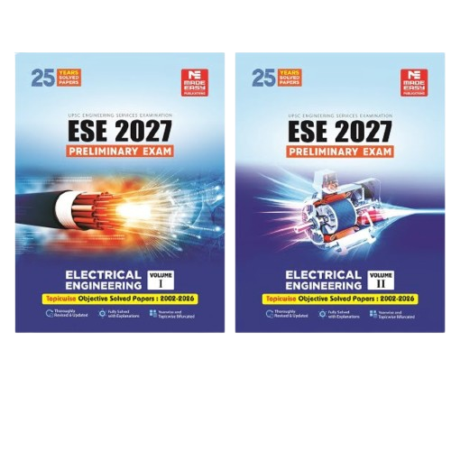 ESE 2027: Preliminary Exam: Electrical Engineering Objective Solved Paper Vol-1 Vol -2 Made Easy