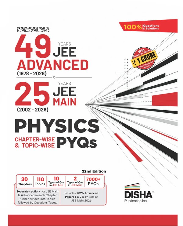 Disha Errorless 49 Years JEE Advanced (1978 - 2026) & 25 Year JEE Main (2002 - 2026) MATHEMATICS Chapter-wise & Topic-wise PYQs Book 22nd Edition | Solved Papers Question Bank in NCERT Flow | JEE 2026